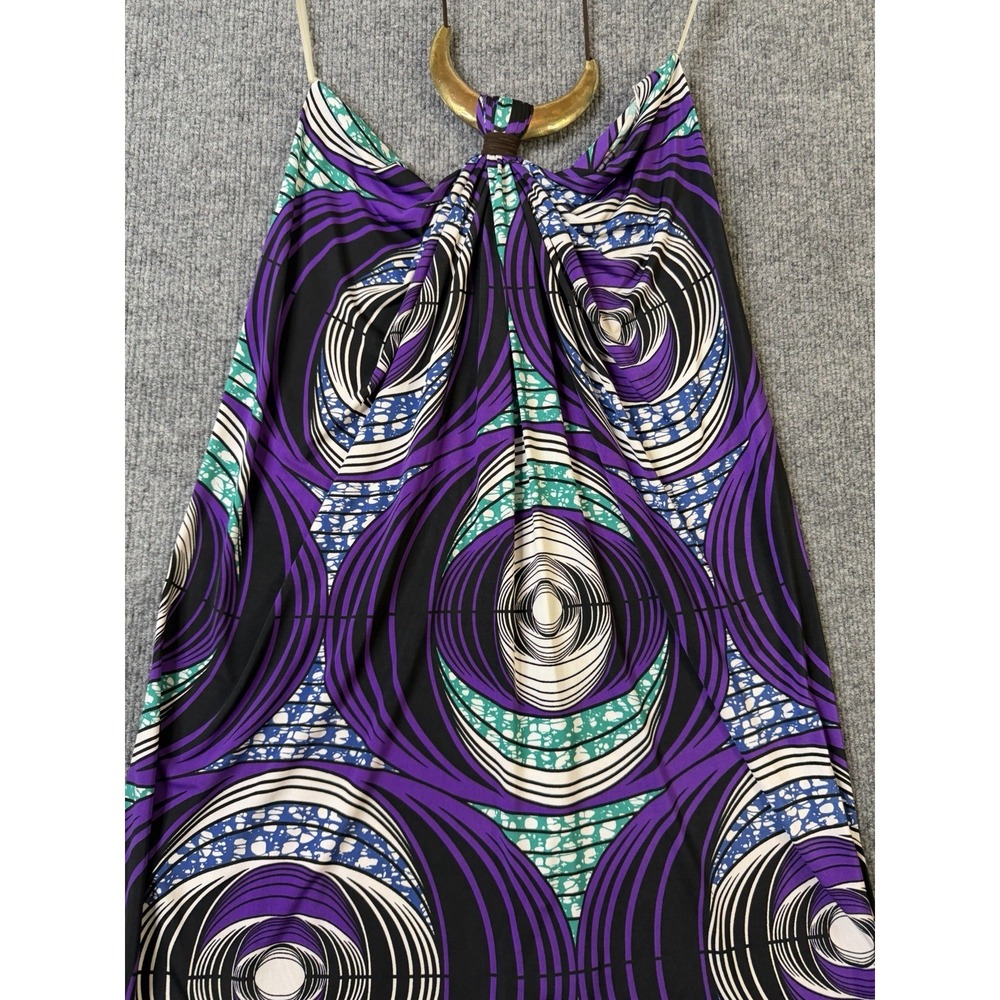 T-Bags Los Angeles Halter Mini Dress Small‎ Purple Abstract Print NWT Made USA